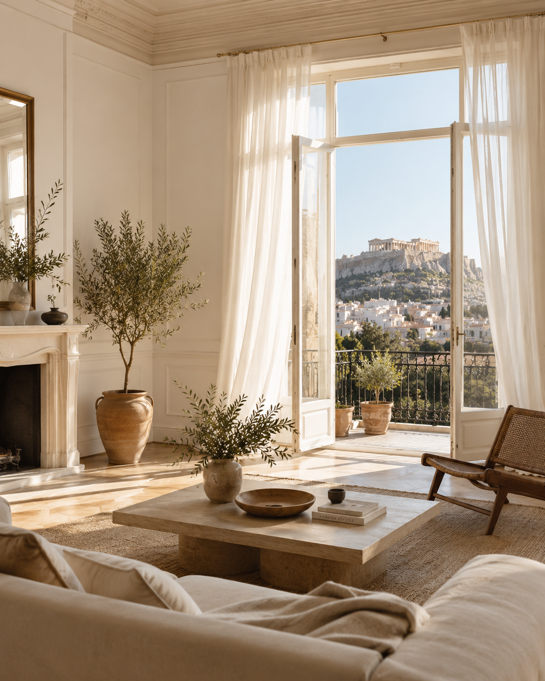 Sunlit Athens residence interior